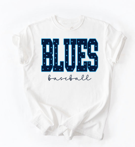 Bella Canvas or Comfort Color Blues Baseball Tee/ Baseball Mom Shirt