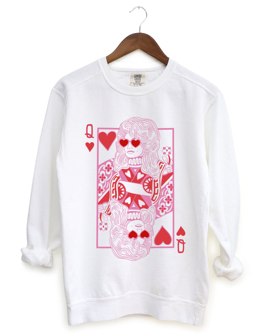 Comfort Colors, Gildan, or Bella Country Music Queen Card Sweatshirt/ Dolly Queen Sweatshirt