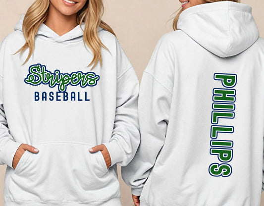 Stripers Baseball Hoodie - Customized Front and Back