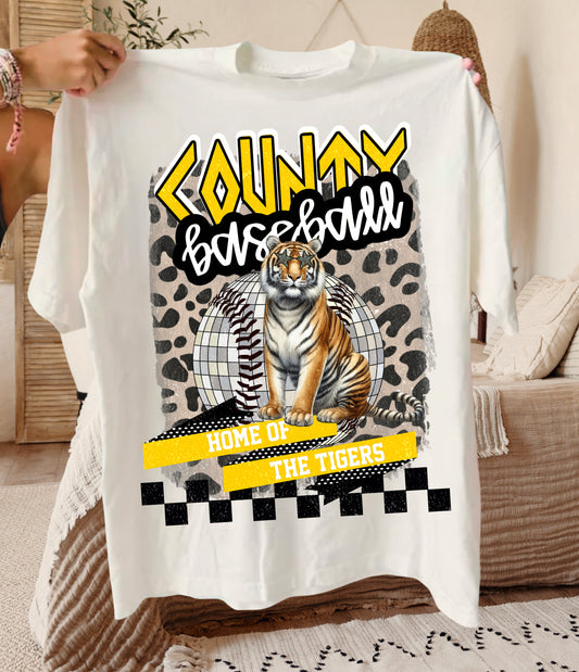 Ivory or White Bella or Comfort Colors County Baseball Tigers - Once A Tiger Always A Tiger Shirt/ Lewisburg Patriots /Youth and Adult Sizes / EXCLUSIVE DESIGN
