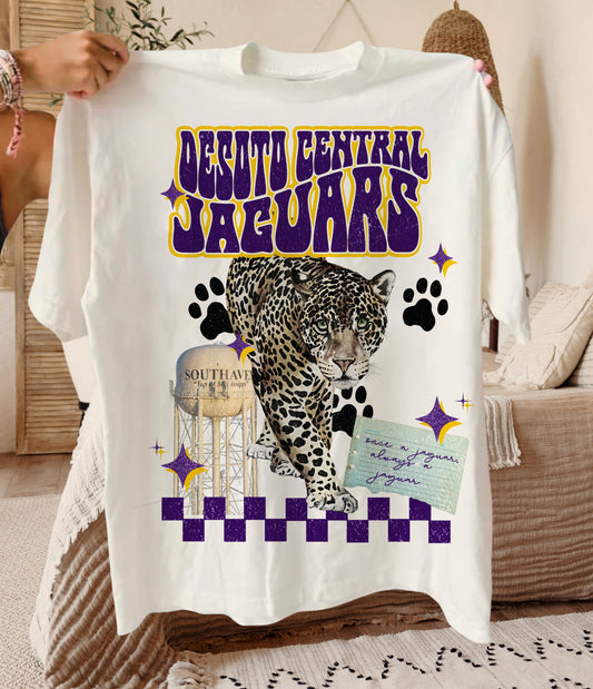 Comfort Colors or Bella Canvas Desoto Central Jaguars Scrapbook Tee / Desoto County Schools / Mississippi School Shirt /Youth and Adult Sizes - DC Jags/ Desoto Central