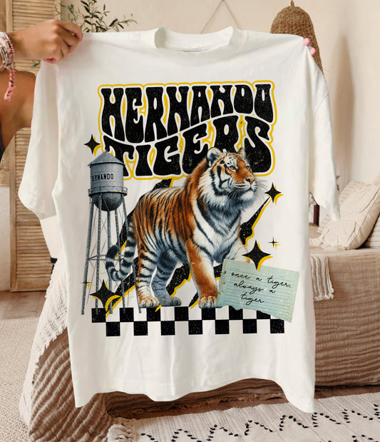 Ivory or White Bella or Comfort Colors Hernando Tigers - Once A Tiger Always A Tiger Shirt/ Lewisburg Patriots /Youth and Adult Sizes / EXCLUSIVE DESIGN