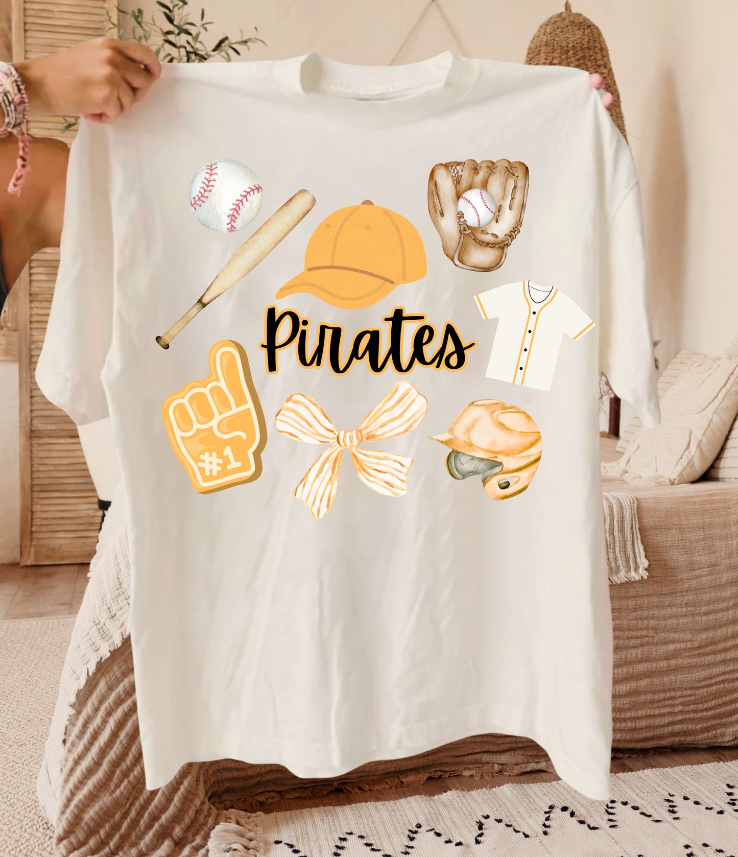 Comfort Colors Pirates Shirt/ Youth and Adult Sizes