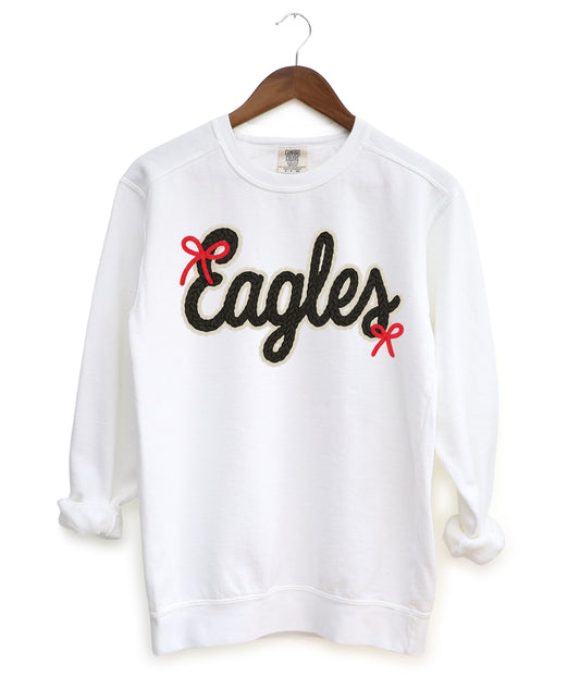 Eagles Comfort Color Brand Faux Yarn Sweatshirt/ Adult Sizes - Youth Sizes will be Gildan Brand