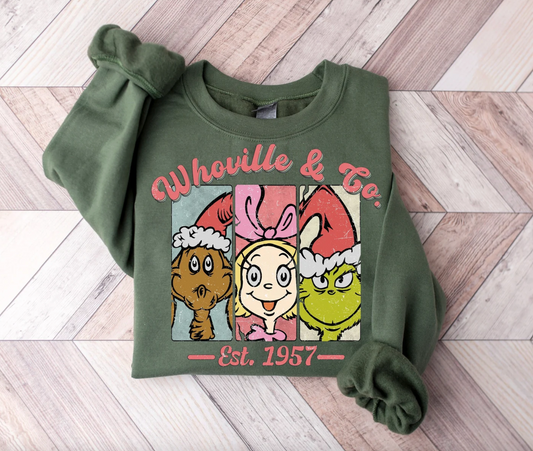 Green Christmas Movie and Co. Sweatshirt  - Youth and Adult Sizes