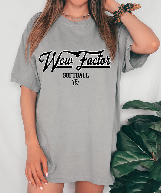 Softball Comfort Colors or Bella Canvas Wow Factor Tee/ Adult and Youth Sizes