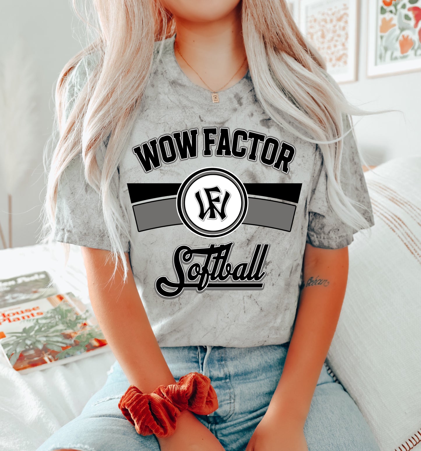 Softball Wow Factor Comfort Colors Color Blast Tee/ Adult Sizes Only