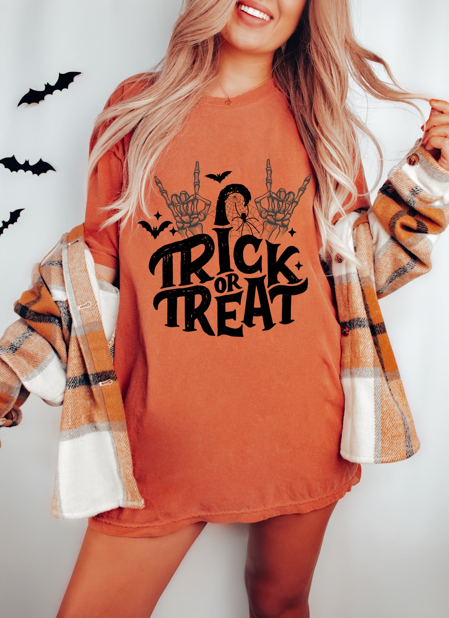 Bella or Comfort Colors Halloween Trick Or Treat Tee/ Halloween Shirt