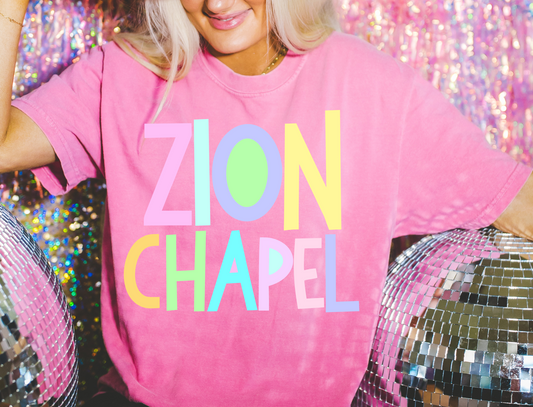 Comfort Colors or Bella Canvas Zion Chapel Shirt/ Youth and Adult Sizes
