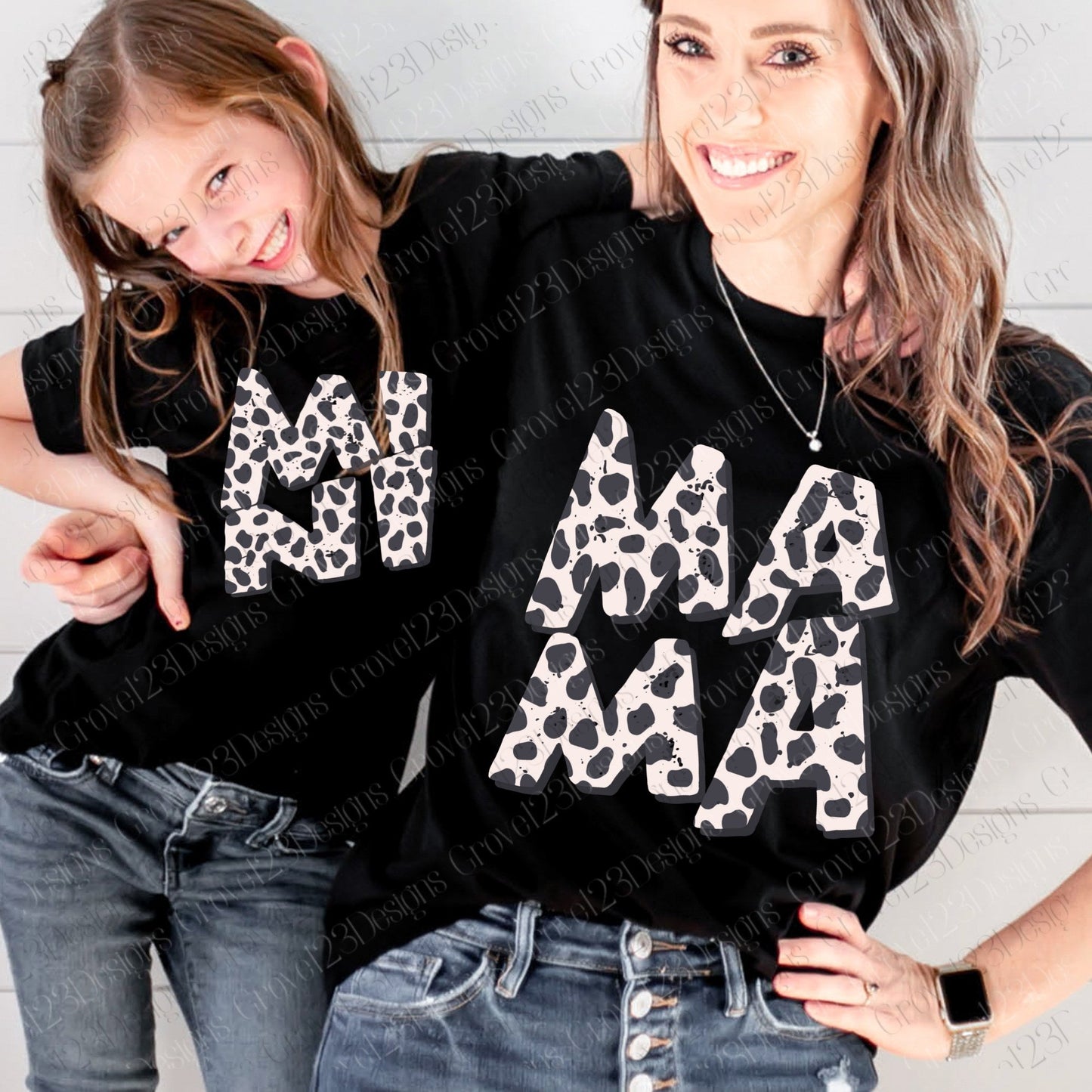 Dalmatian Print Mama Mini Tees /Mommy and Me Matching Tee/ Youth and Adult Sizing Available