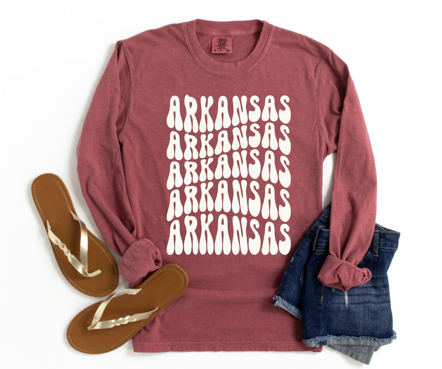 Long Sleeved Comfort Colors Customized Saying or State Tee