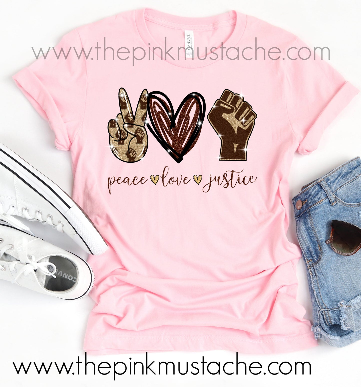 Peace Love Jusice Tee / Black Lives Matter Unity Collection / Unisex Bella Canvas Tee / 2T-Adult XXXL