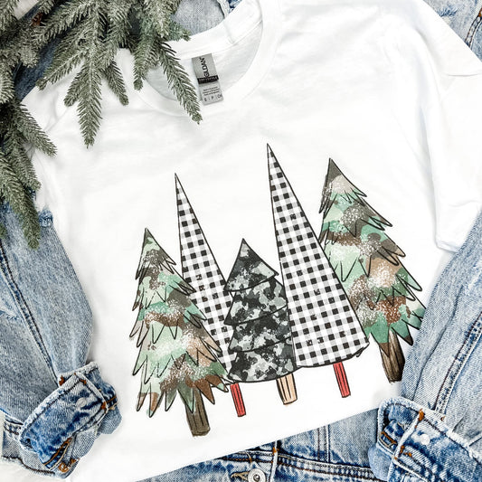 Soft Style Christmas Trees Tee/ Christmas Tee/ Toddler, Youth, and Adult Sizes Available