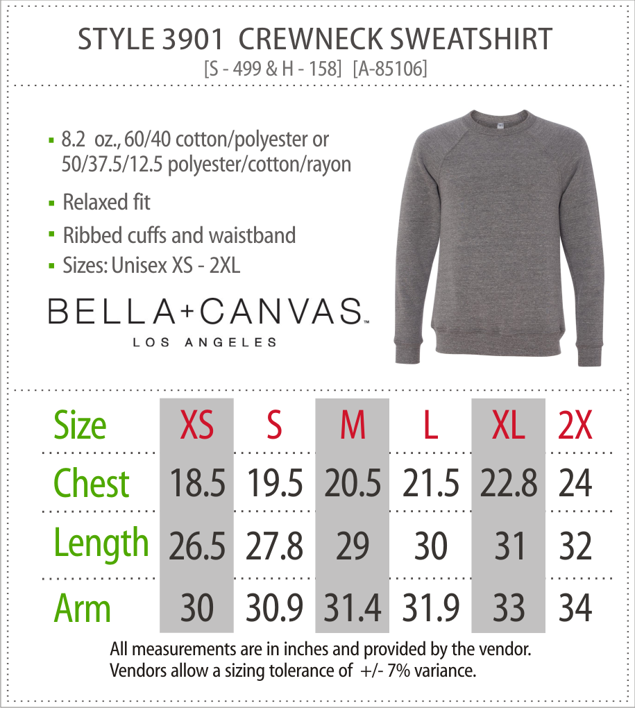 Team Preschool Bella Canvas Sweatshirt - Boutique Soft Style Bella Canvas Sweatshirt