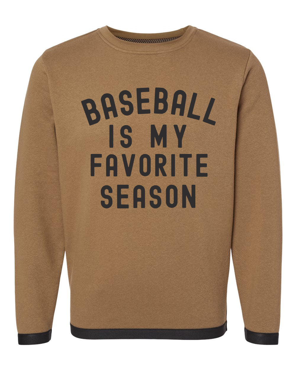 Toasty Brown Baseball is My Favorite Season Black Cuffs Sweatshirt/ Baseball Mom Sweatshirt
