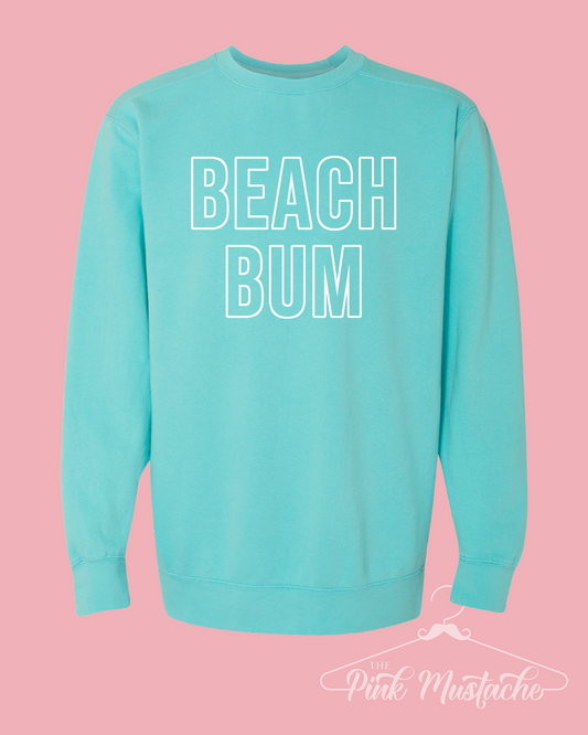 Comfort Colors Beach Bum Sweatshirt / Fun Layering Sweatshirt/ Adult Sizing Available