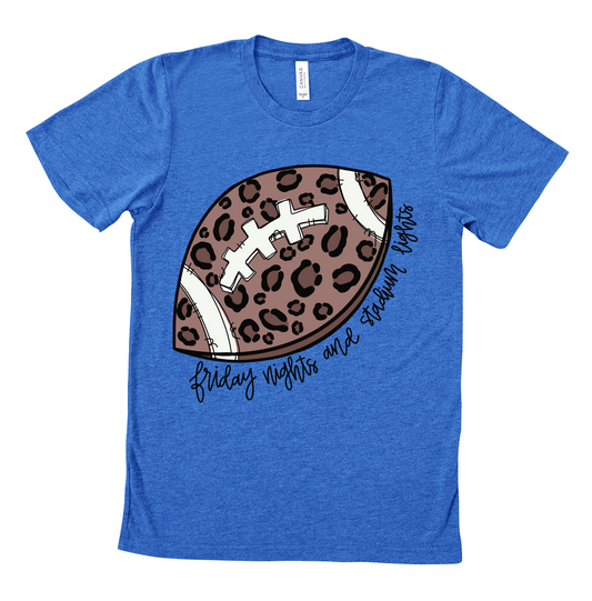 Friday Nights and Stadium Lights Leopard Football Shirt / It's GameDay Football Leopard Print Shirt / Football Shirt / Football Mom