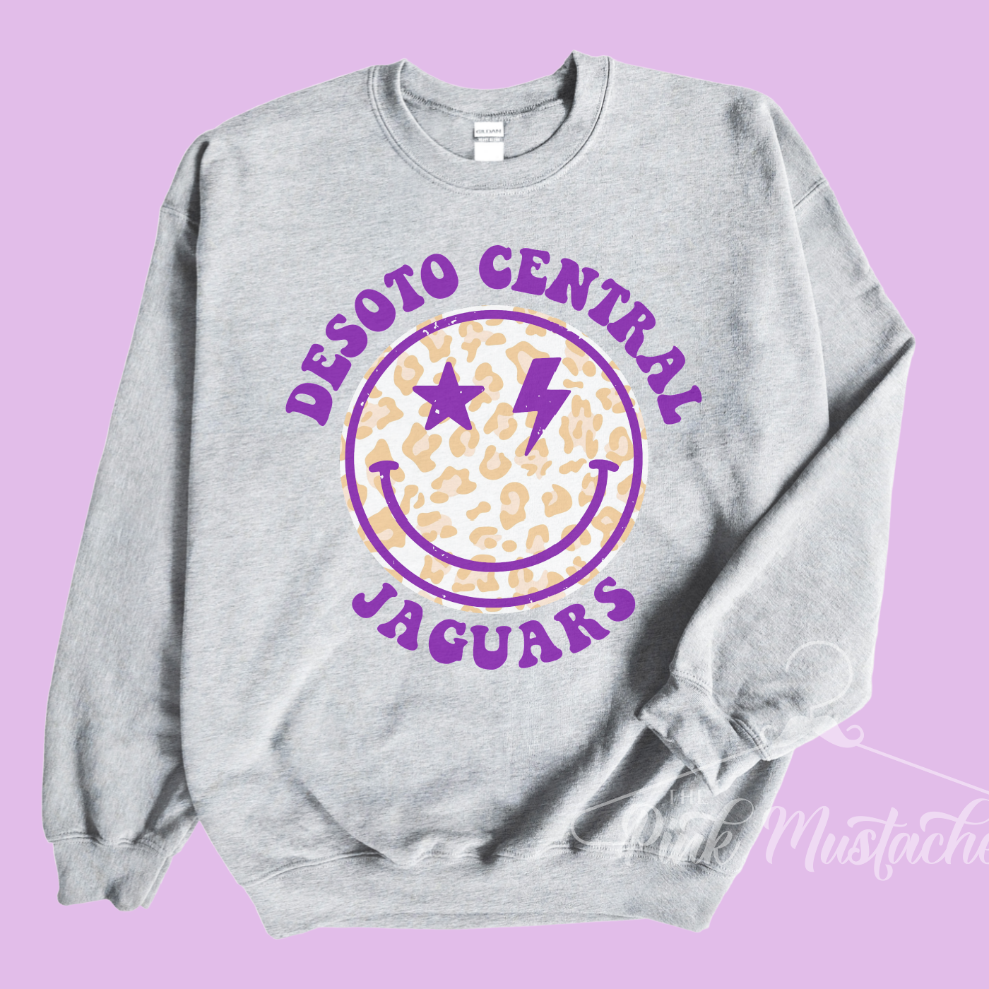 Desoto Central Jaguars Distressed Smiley Unisex Sweatshirt / Toddler, Youth, and Adult Sizes/ Lewisburg -Desoto County Schools / Mississippi School Shirt