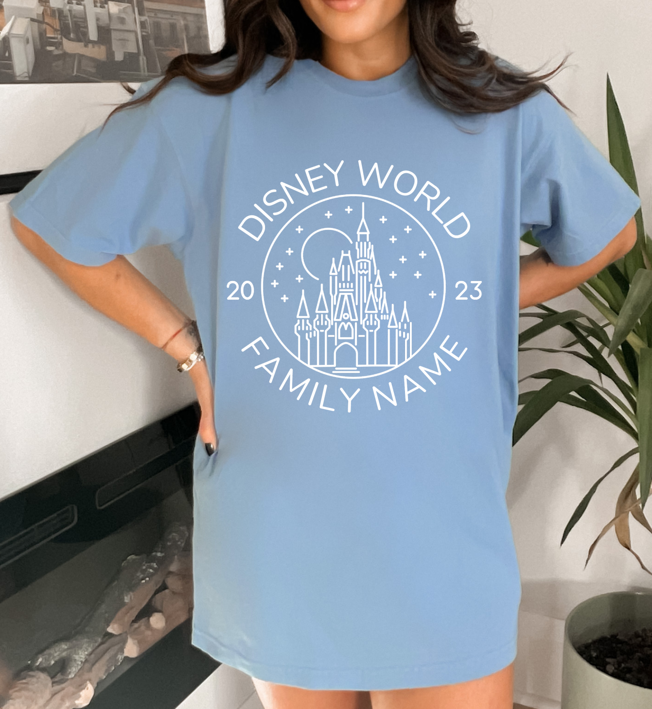 Blue Magical Castle Family Vacation Themed Shirt / Mouse Shirt/Toddler, Youth, Adult Sizes/ Mommy and Me Vacation Tees