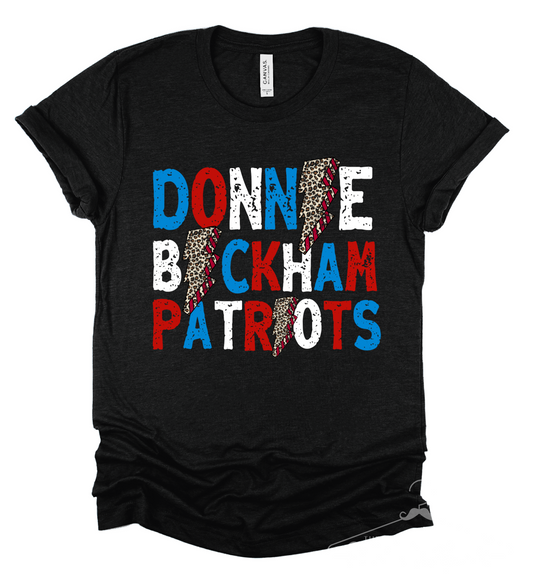 Donnie Bickham Patriots Lightning Bolt Soft Style School Tee