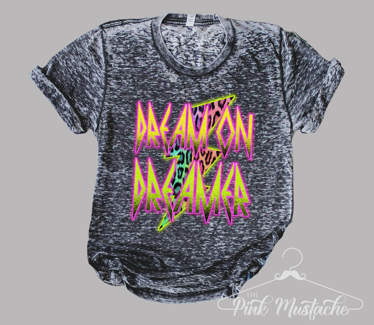 Acid Washed Dream On Hippie Rocker Tee/ Super Cute Dyed Rocker Tees - Unisex Sized/ Vintage Rock N Roll Styled Hippie Shirt/ Rock Band