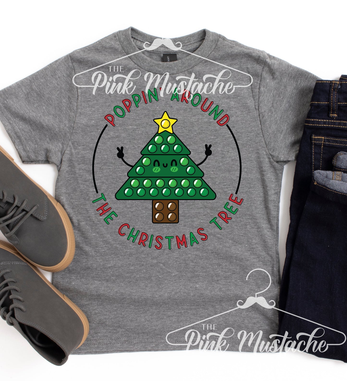 Poppin' Around The Christmas Tree Tee/ Softstlye/ Toddler, Youth, and Adult Sizes