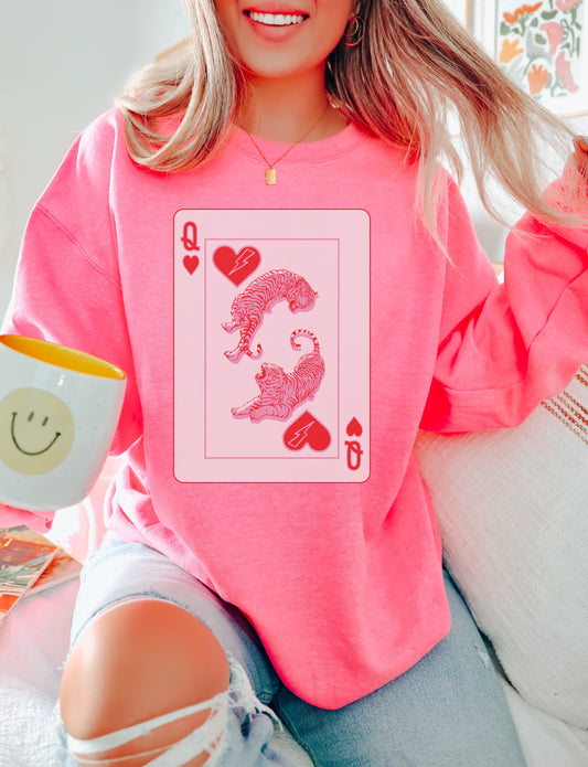 Pink Boujee Tiger Queen Unisex Sweatshirt - Unisex Sweatshirt