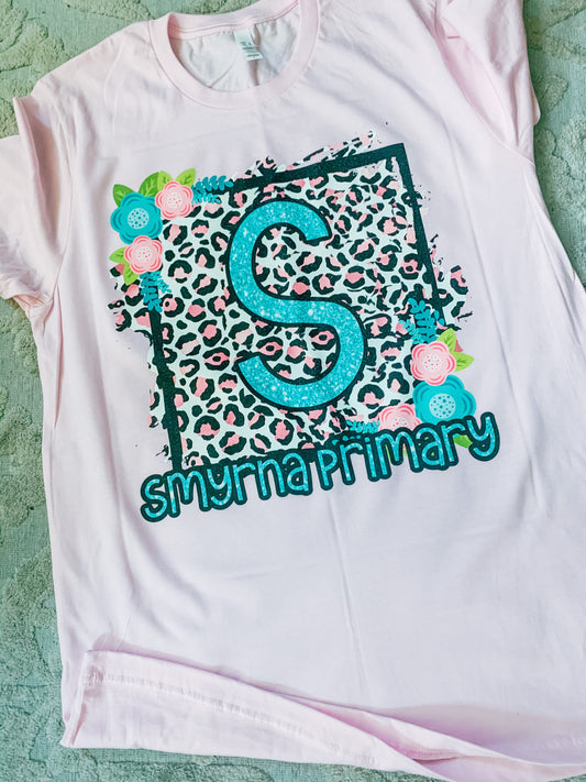 Custom School Shirt - Any School - Type In At Checkout - Bella Canvas Leopard Print Shirt / Teachers/ School Staff/ Principal Shirts