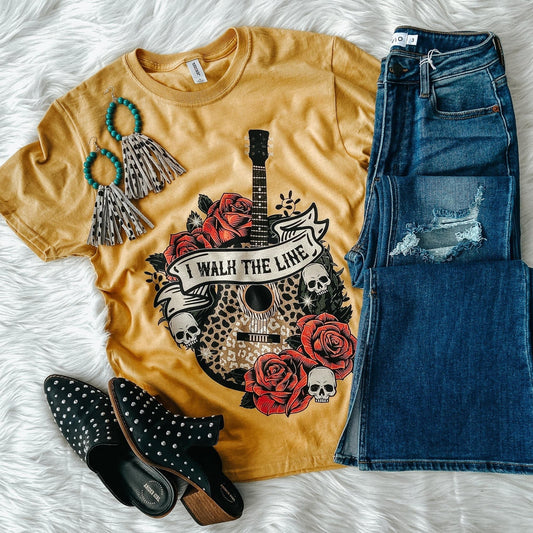 I Walk The Line Rocker Tee/  Rock N Roll Soft Style Tee