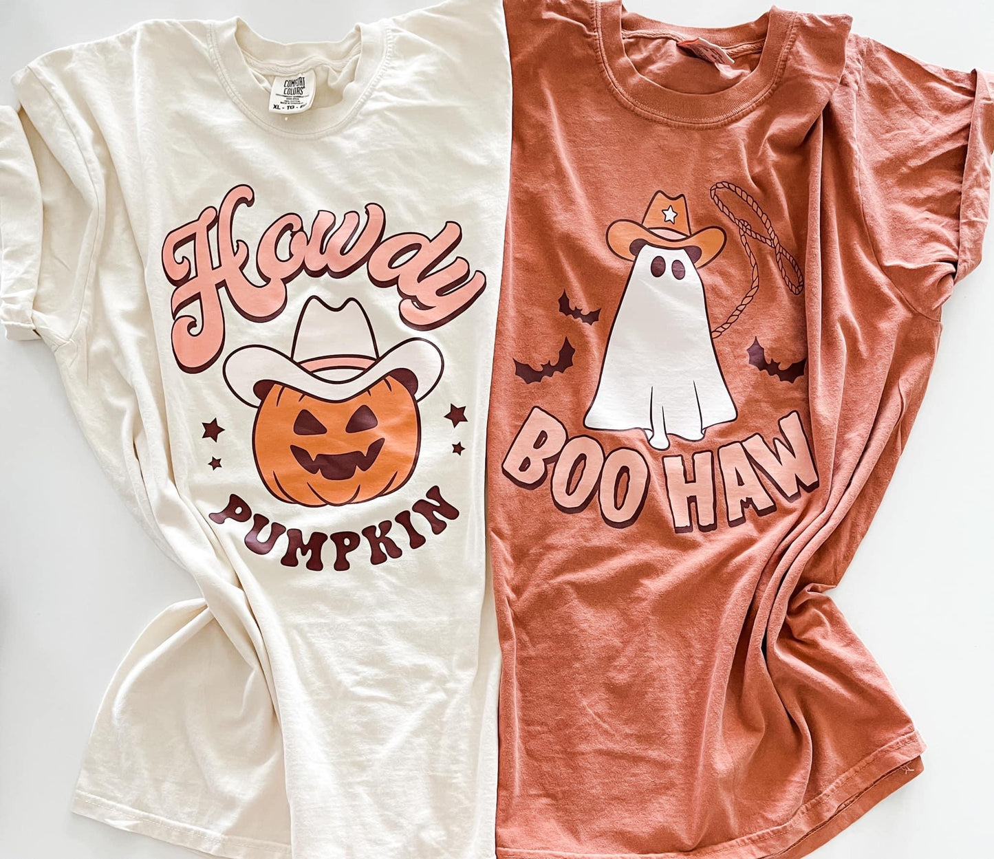 Comfort Colors Boo Haw or Howdy Pumpkin Tee/vHalloween Fall Shirt/ Adult Shirts
