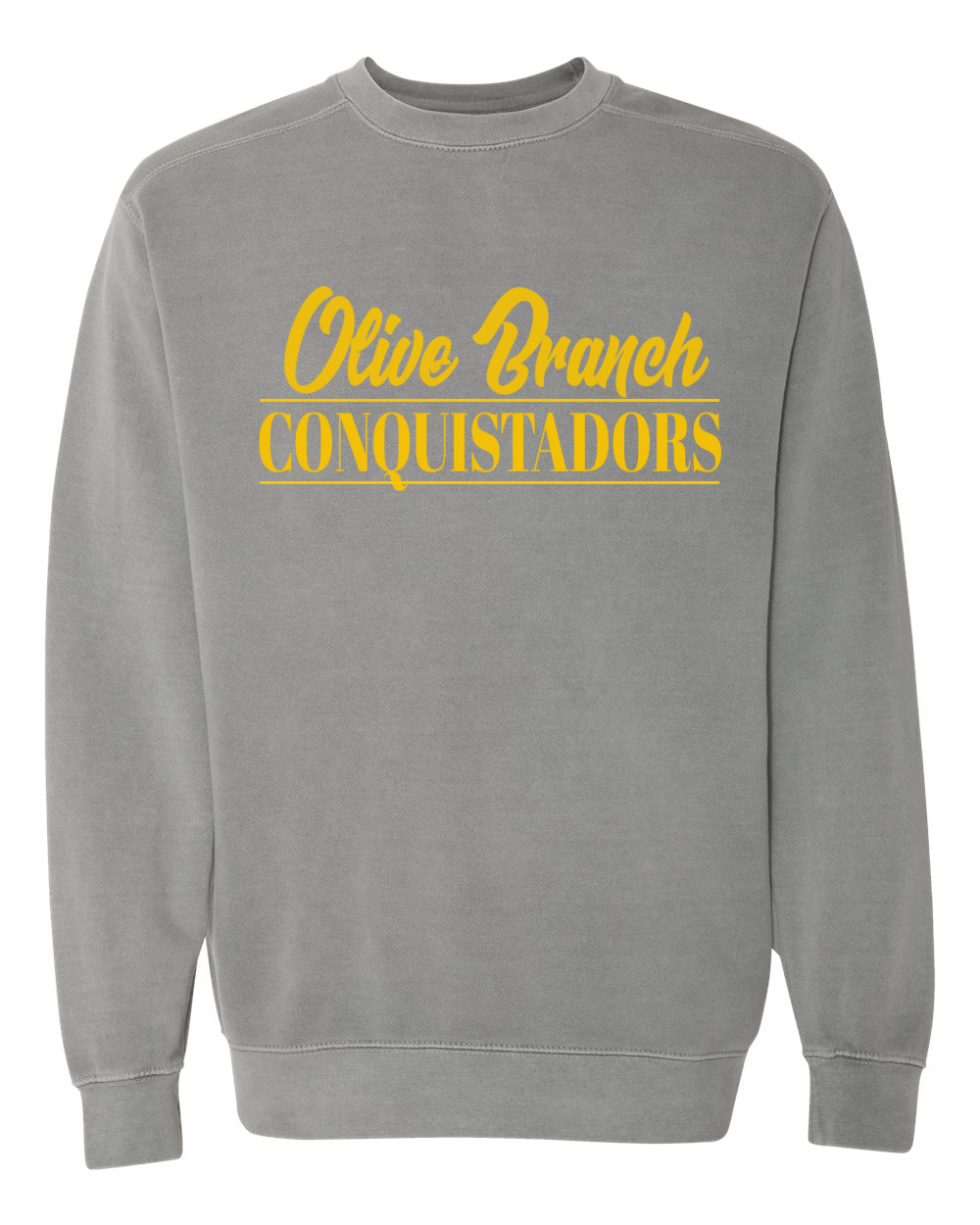 Olive Branch Conquistadors Comfort Colors Sweatshirts (Yellow Print)