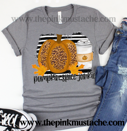 Pumpkin Spice Junkie Tee/ Bella Canvas / Fall Layering Tee / Teachers Tee