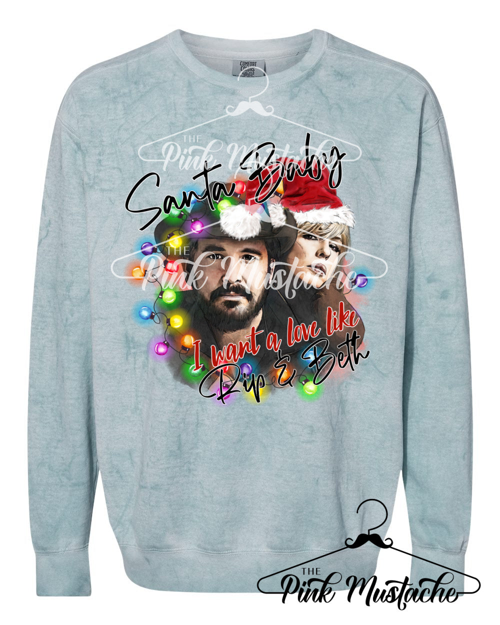 Comfort Colors Colorblast Christmas Sweatshirt Love Like Western - Sizes and Inventory Limited