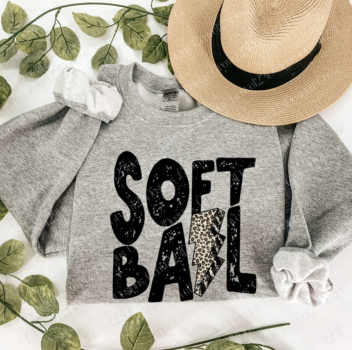 Lightning Bolt Softball Unisex Softball Sweatshirts  / Softball Toddler, Youth, and Adult Sweater