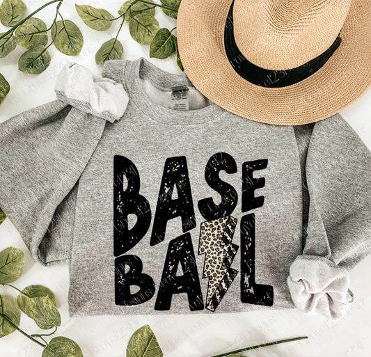 Lightning Bolt Baseball Unisex Baseball Sweatshirts  / Baseball Toddler, Youth, and Adult Soft Style Sweater