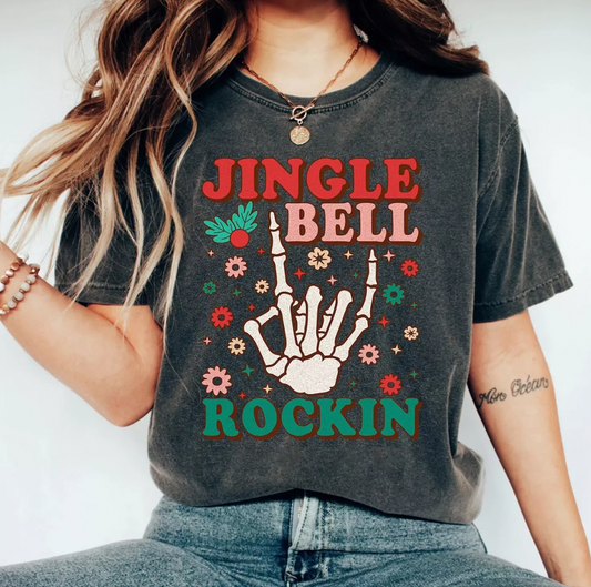 Bella or Comfort Colors Jingle Bell Rockin' Tee/ Super Cute Christmas Shirt