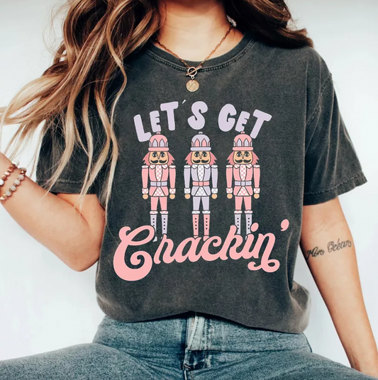 Bella or Comfort Colors Let's Get Crackin' Vintage Nutcracker Tee/ Long or Short Sleeve Options