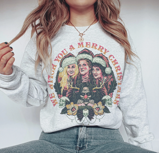 We Witch You A Merry Christmas Sweatshirt/ Youth and Adult Sizes