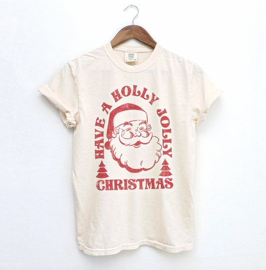 Have A Holly Jolly Christmas Shirt/ Bella or Comfort Colors Short Sleeve Softstyle Tees / Youth and Adult sizing