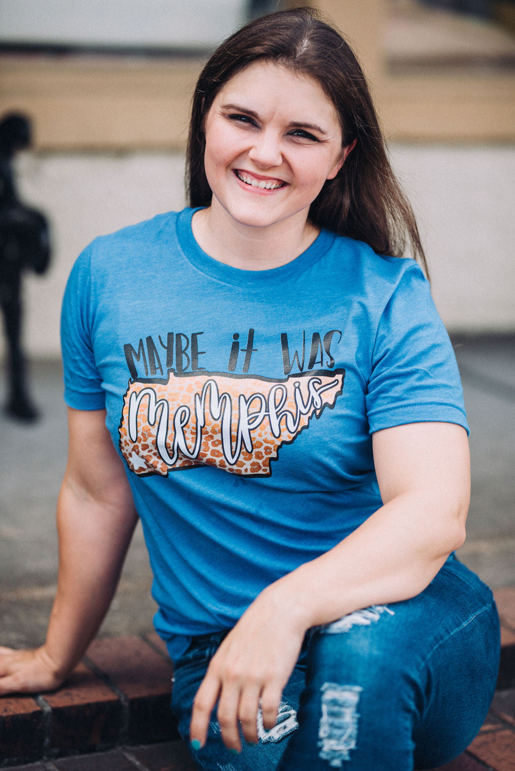 Royal Maybe It Was Memphis Tee /Vintage Country Style Shirt / Rocker Vintage Bella Tee