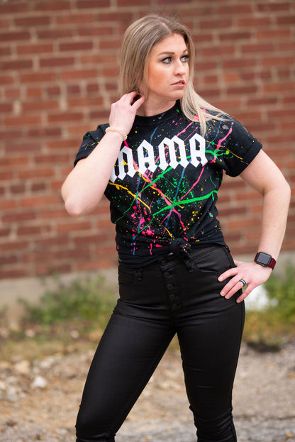 Mama Splatter Grunge Rocker Tee/ Mama Unisex Tee