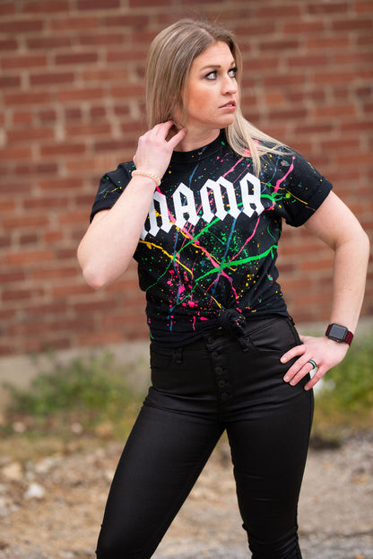 Mama Splatter Grunge Rocker Tee/ Mama Unisex Tee