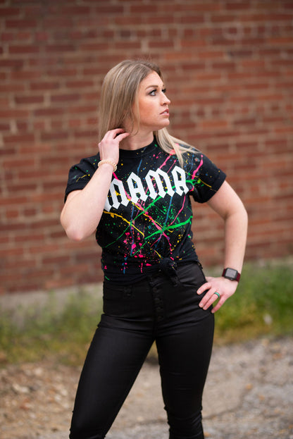 Mama Splatter Grunge Rocker Tee/ Mama Unisex Tee