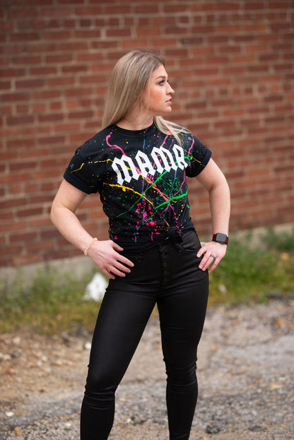 Mama Splatter Grunge Rocker Tee/ Mama Unisex Tee