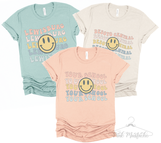 Customized School Tees with Any School / Teacher Shirts/ Student Shirts/ Multiple Colors