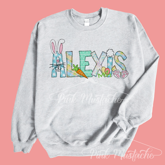 Custom Easter Sweatshirt With Personalized Name / Unisex Sized Sweatshirt