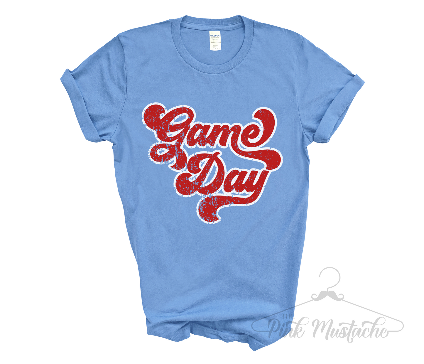 Game Day Red, White, Blue Soft Style Tee -Unisex Adult Sized Sports Shirt/ Sports Mom Tee
