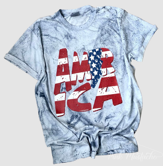 Comfort Colors Color Blast America USA July 4th Memorial Day/ Unisex Comfort Colors Shirt