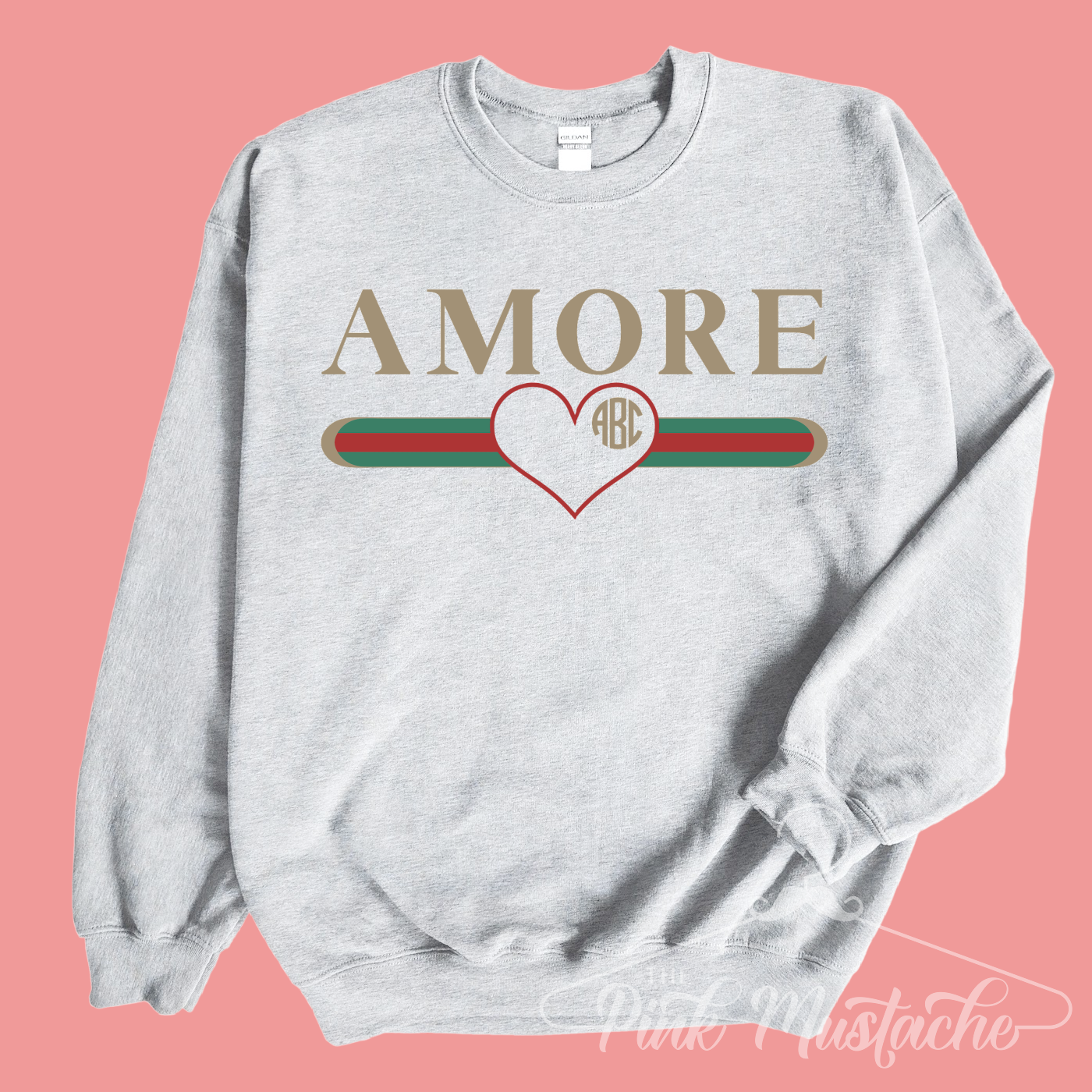 Monogrammed Amore Perfect Gift For Her Sweatshirt/ Super Cute Valentine's Sweatshirt - Toddler, Youth, and Adult Sizing Available