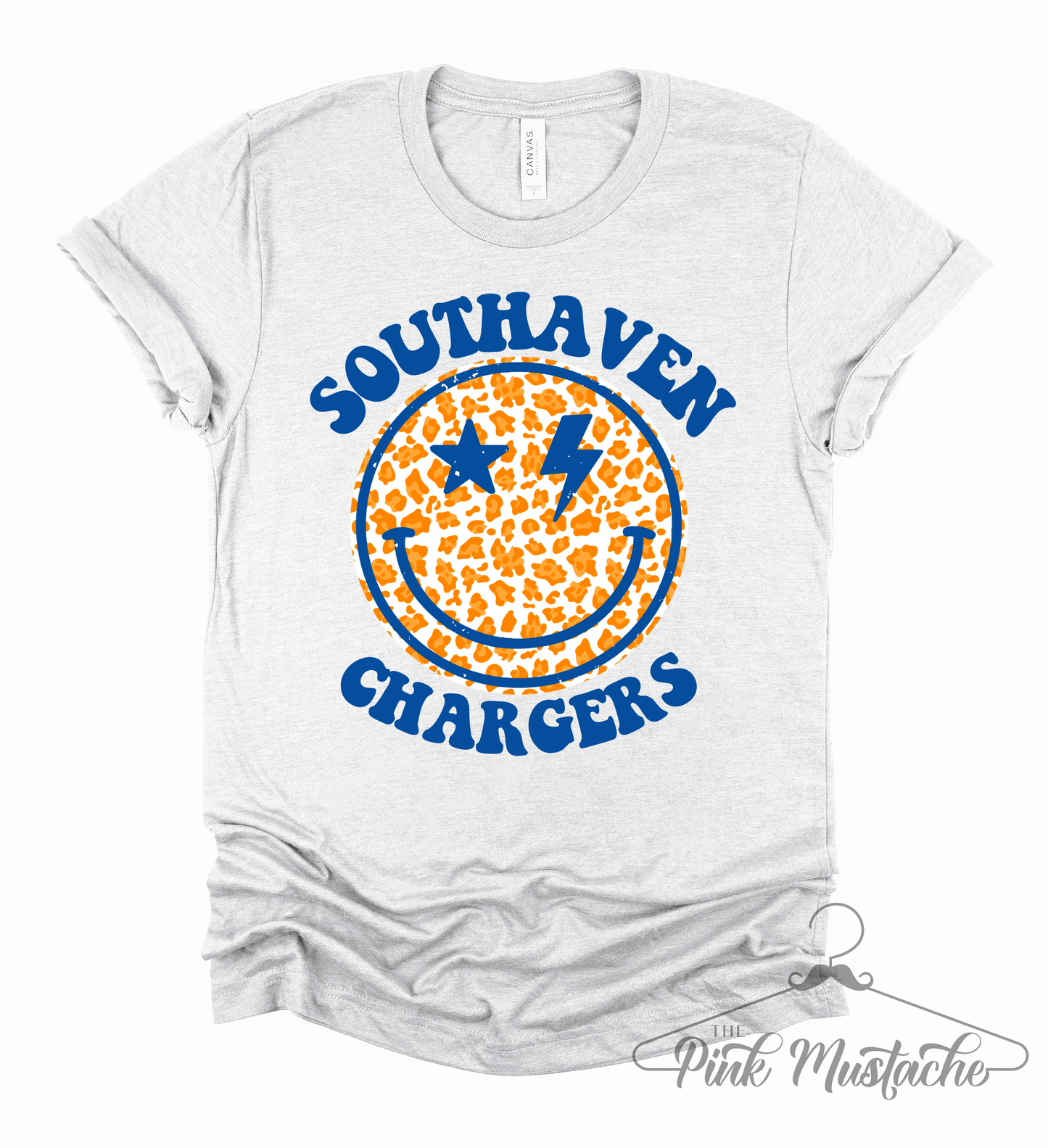 Southaven Chargers Distressed Smiley Unisex Shirt / Toddler, Youth, and Adult Sizes